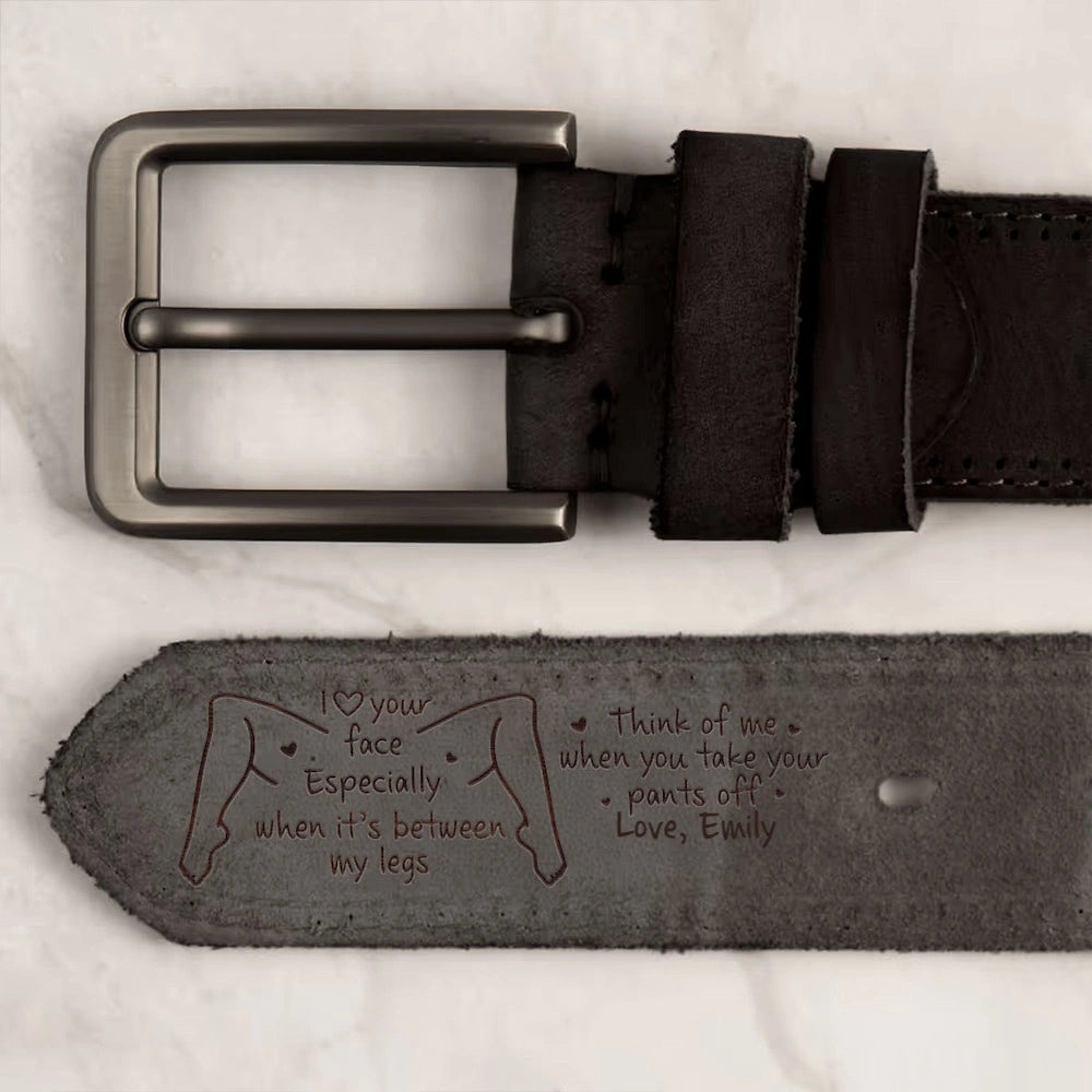 He Didn’t Expect What Was Written on This Belt… Funny Personalized Leather Gift for Him