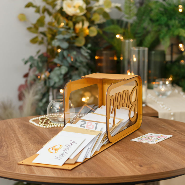 Personalized Wedding Post Box - Wooden Envelope Box