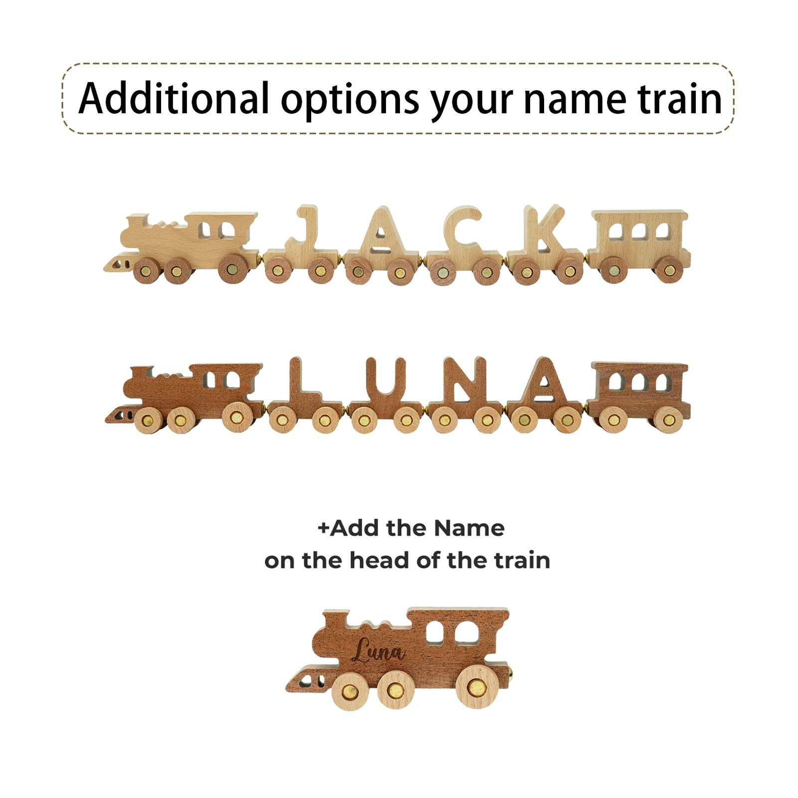 Personalized Wooden Name Baby Train