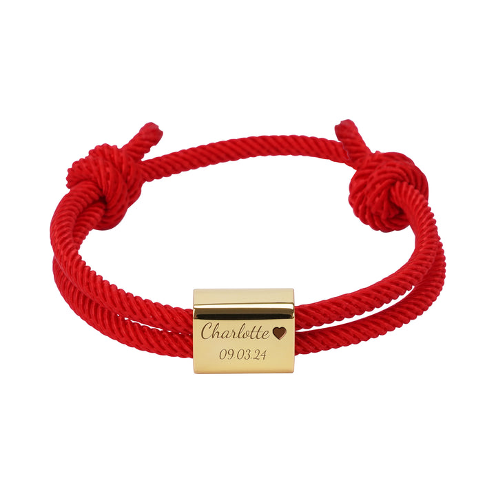 Hand-woven personalized name custom metal children's bracelet