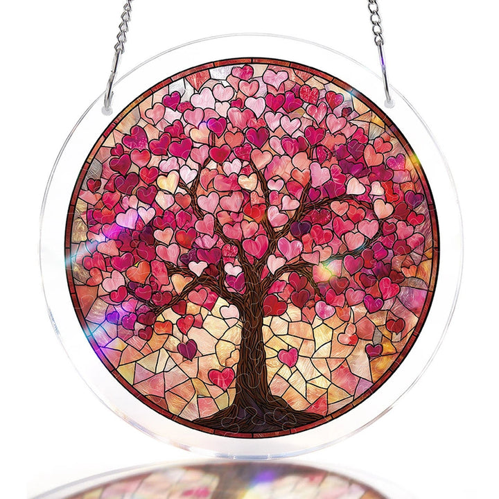 Branches of Love Acrylic Suncatcher – Heartwarming Light-Catching Window Art Décor