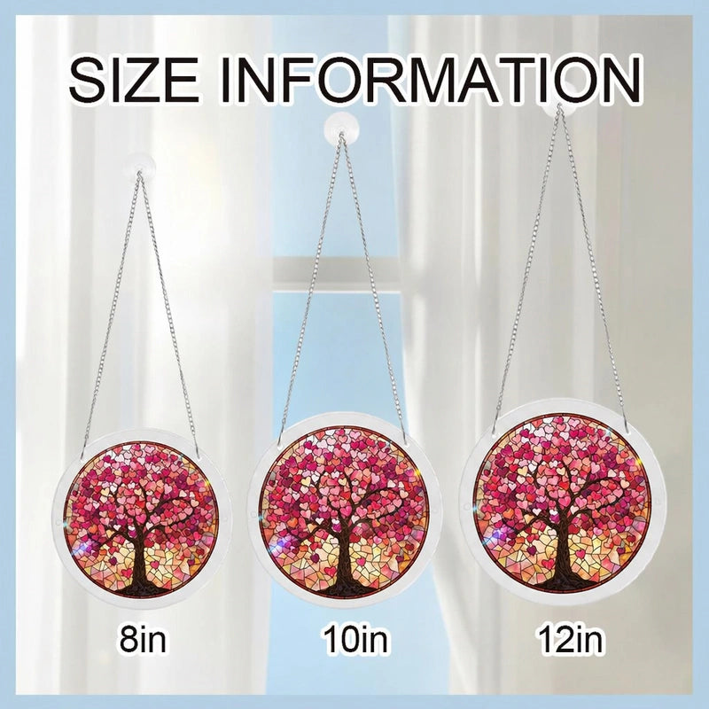 Branches of Love Acrylic Suncatcher – Heartwarming Light-Catching Window Art Décor
