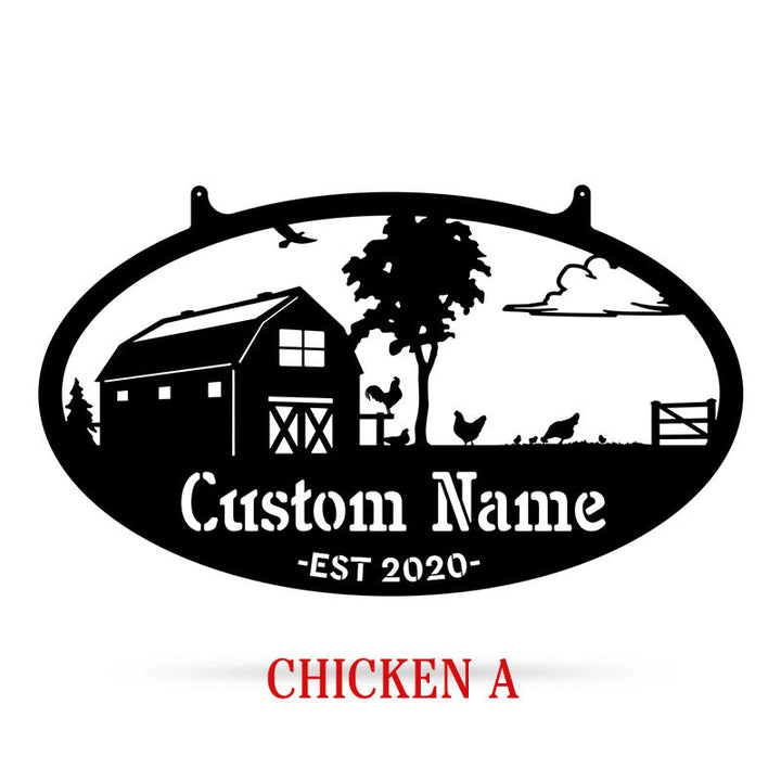 Personalized Farm Entrance Sign – Custom Metal Outdoor Ranch Plaque