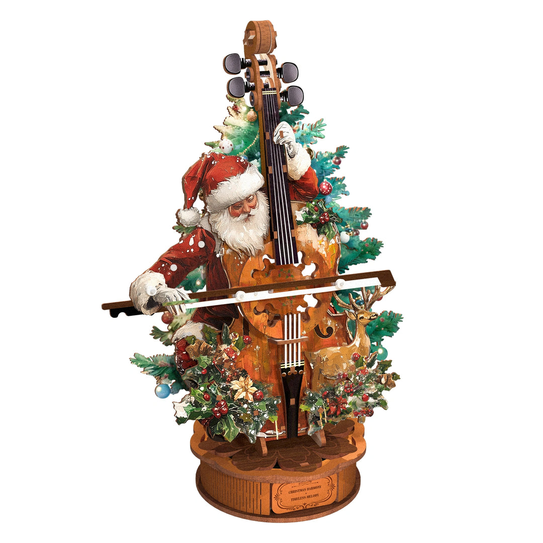 Christmas Cello Music Box Puzzle – Wooden DIY Craft