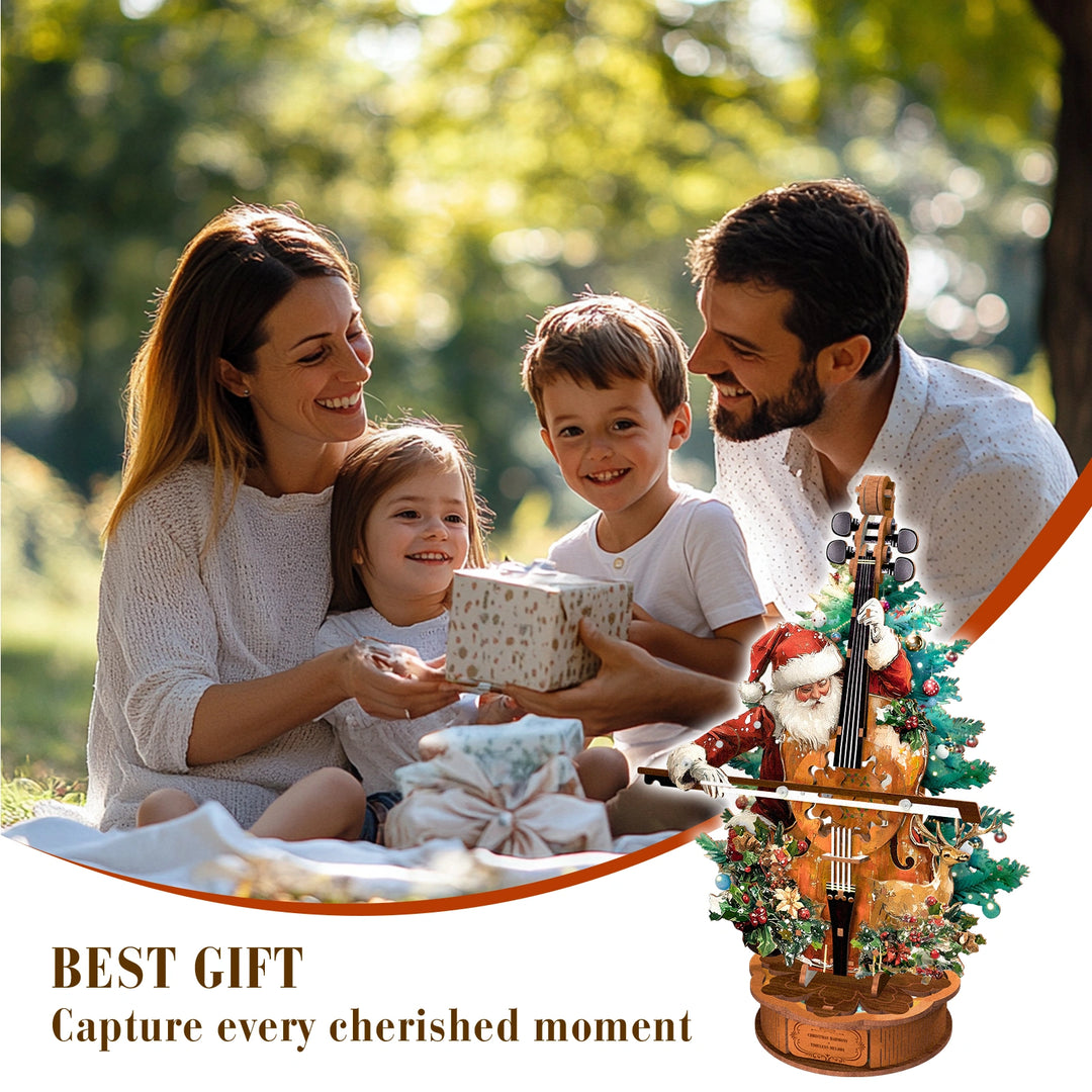 Christmas Cello Music Box Puzzle – Wooden DIY Craft