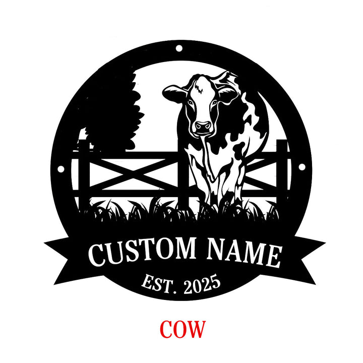 Personalized Farm Entrance Sign – Custom Metal Outdoor Ranch Plaque