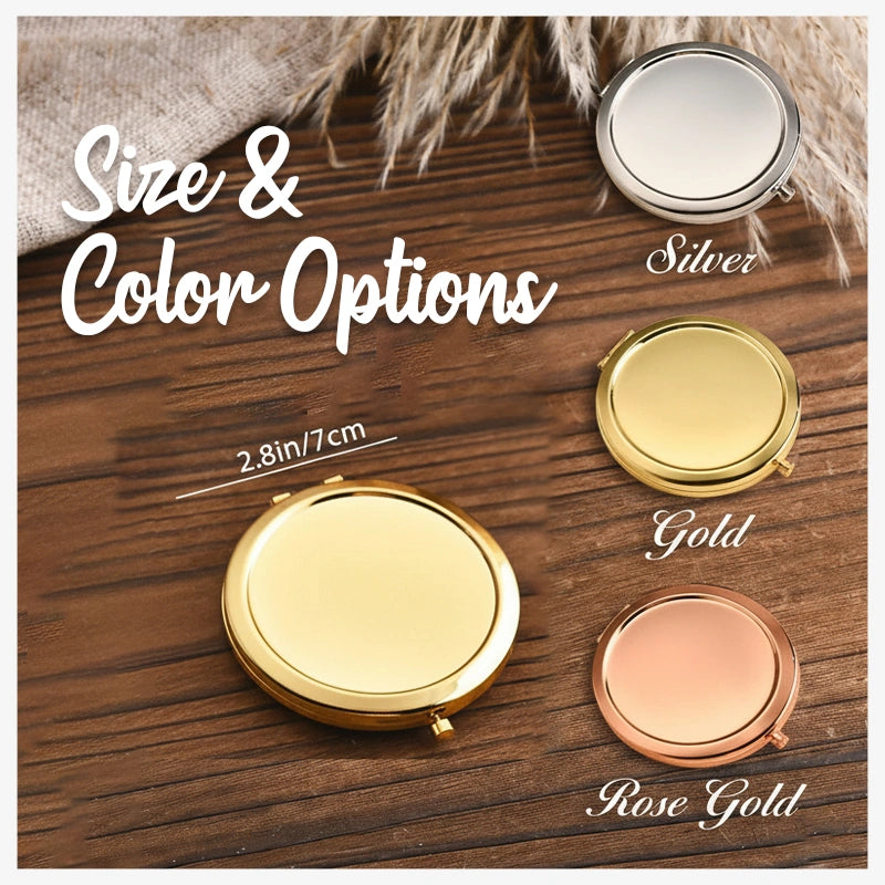 Custom Bridesmaids Makeup Mirror Set – Engraved Compact Mirror with Name, Personalized Bridal Party Gift, Bridesmaid Proposal & Bridal Shower Gift