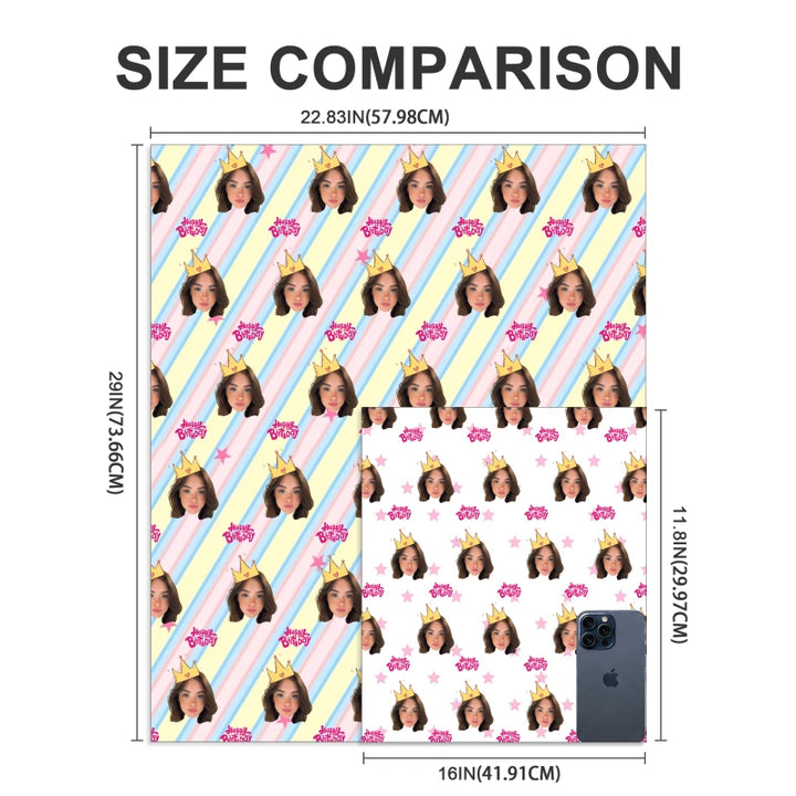 Custom Face Wrapping Paper – Personalized Photo Gift Wrap