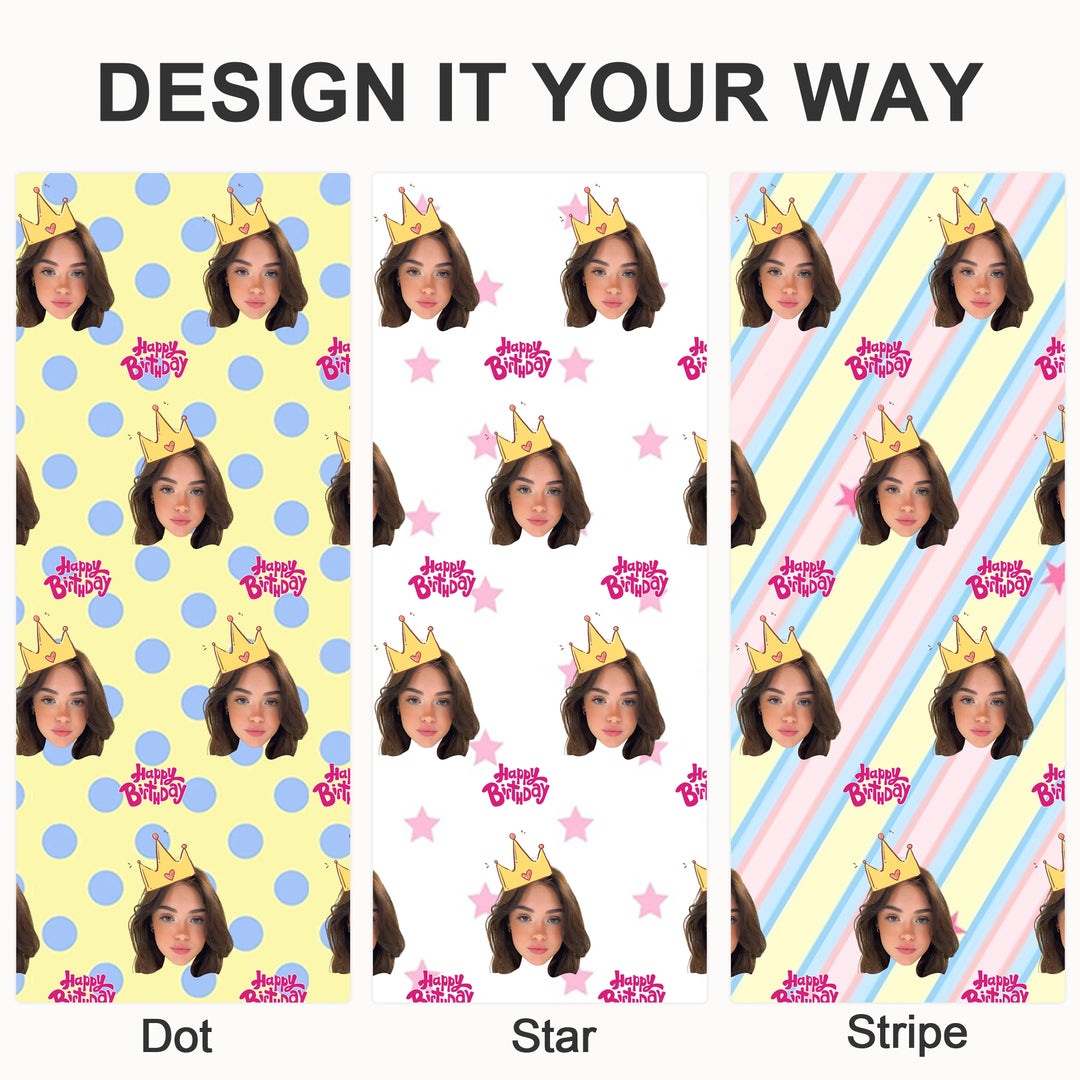 Custom Face Wrapping Paper – Personalized Photo Gift Wrap