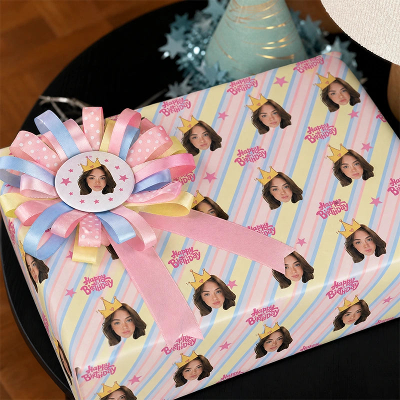 Custom Face Wrapping Paper – Personalized Photo Gift Wrap
