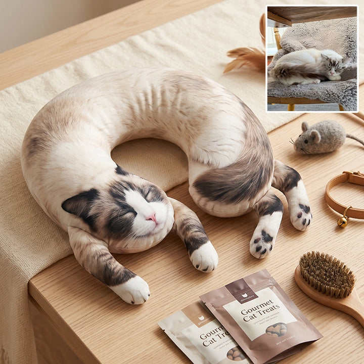 Personalized Funny Cat U-Shaped Neck Pillow