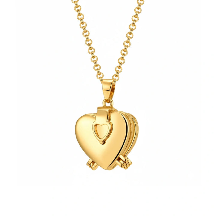 Custom Heart Locket Photo Keychain – Lucky Clover Folding Picture Keychain | Personalized Gift for Mom, Grandma, First Mother’s Day
