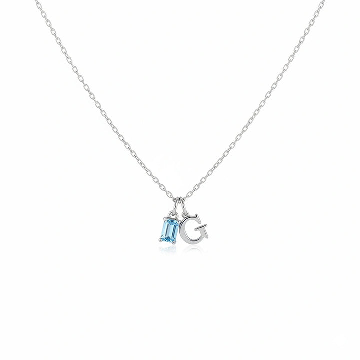 Custom Initial Necklace with Birthstone – Personalized Tiny Letter Necklace for Mom, Minimalist Jewelry Gift for Her