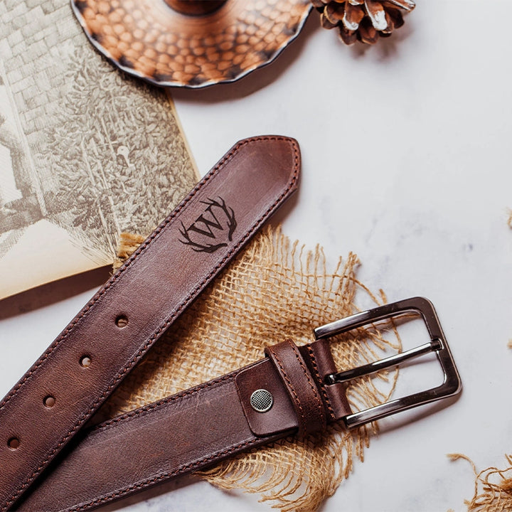 Custom Leather Belt for Men – Personalized Engraved Belt | Anniversary Gift for Husband | Valentine’s Day or Christmas Gift for Him