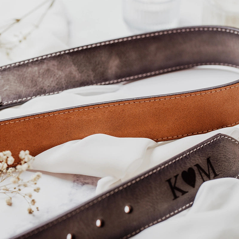 Custom Leather Belt for Men – Personalized Engraved Belt | Anniversary Gift for Husband | Valentine’s Day or Christmas Gift for Him