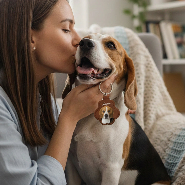 Custom Pet Photo Keychain – Personalized Pet Fur Keepsake Memorial Keychain