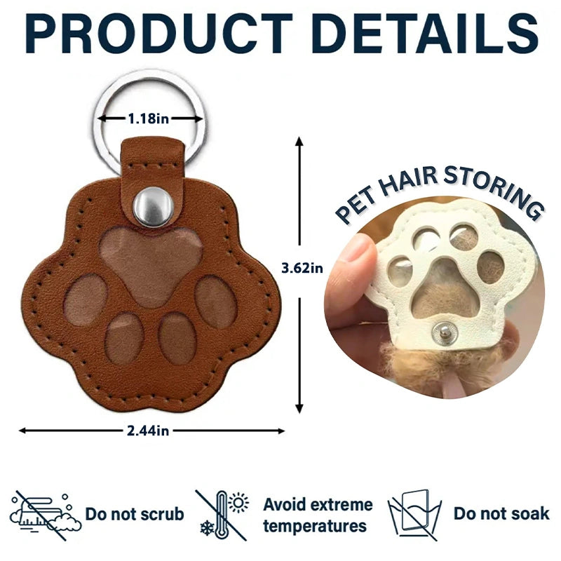 Custom Pet Photo Keychain – Personalized Pet Fur Keepsake Memorial Keychain
