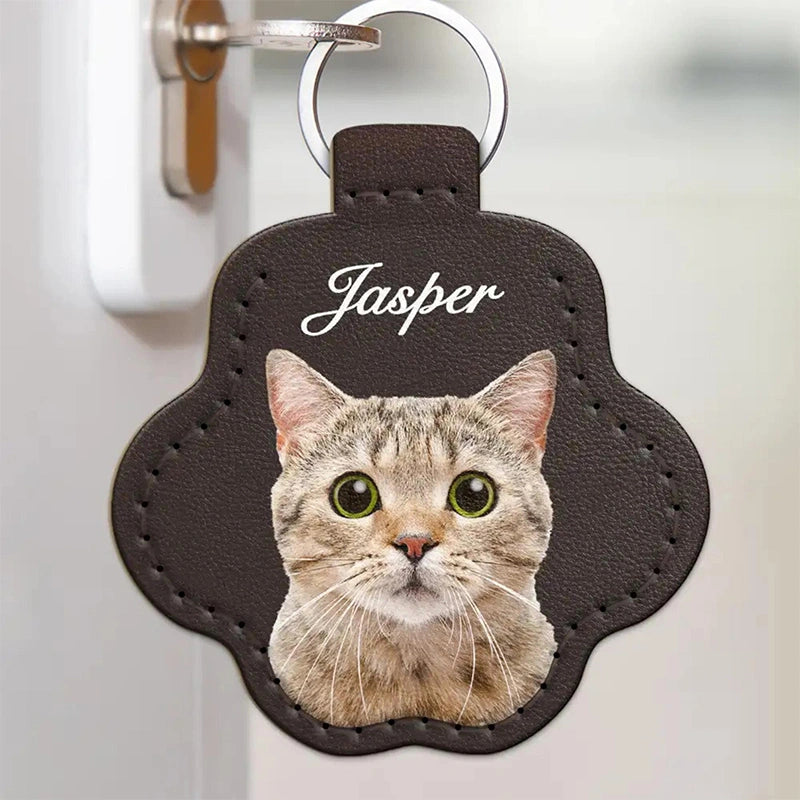 Custom Pet Photo Keychain – Personalized Pet Fur Keepsake Memorial Keychain