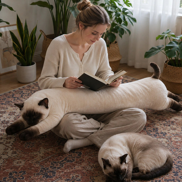 Custom Pet Photo Long Pillow – Personalized Plush Body Pillow for Pet Lovers