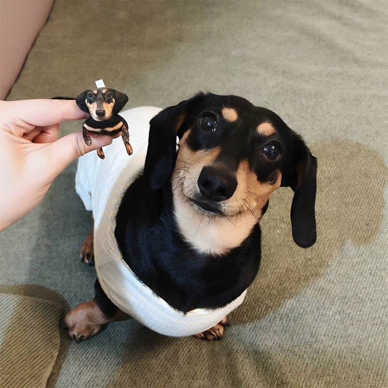 Custom Pet Photo Travel Charm – Personalized Poseable Pet Keychain & Bag Charm