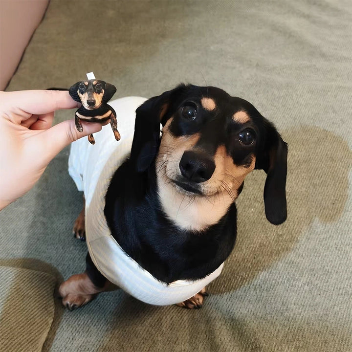 Custom Pet Photo Travel Charm – Personalized Poseable Pet Keychain & Bag Charm