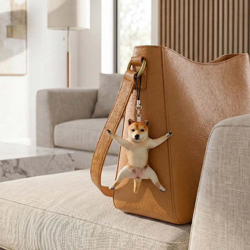 Custom Pet Photo Travel Charm – Personalized Poseable Pet Keychain & Bag Charm