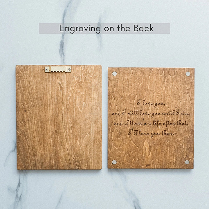 Custom Photo Acrylic Wood Frame – Personalized Wooden Block Picture Gift for Him, Anniversary & Valentine’s Day Gift