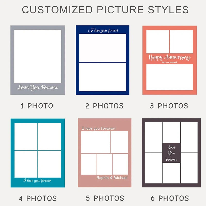 Custom Photo Blanket Collage – Personalized Picture & Text Flannel Blanket, Family, Memorial & Anniversary Gift