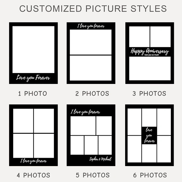 Custom Photo Blanket Collage – Personalized Picture & Text Flannel Blanket, Family, Memorial & Anniversary Gift