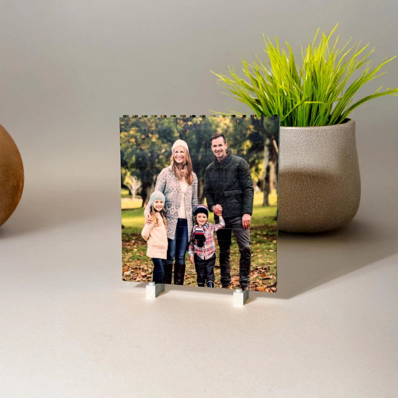 Custom Photo Building Blocks for Couples – Personalized UV Printed Heart Blocks, Anniversary Gift for Boyfriend, Romantic Valentine’s Gift for Him