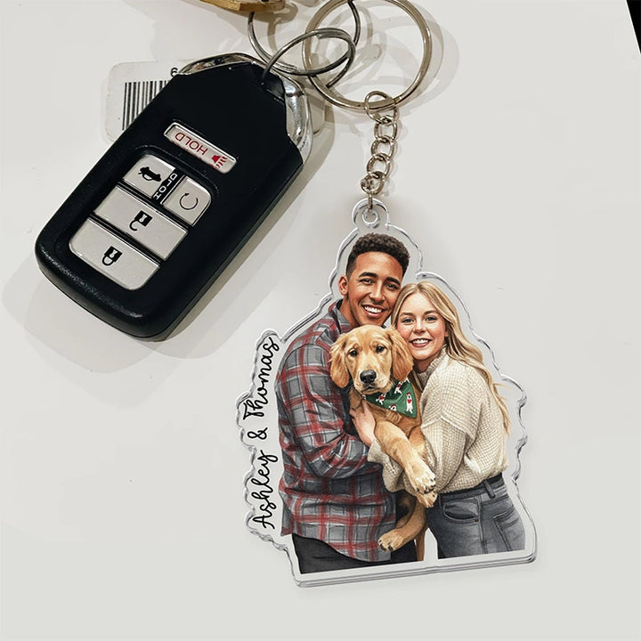 Custom Photo Couples Car Visor Clip – Personalized Drive Safe Picture Clip, Valentine’s Gift for Him