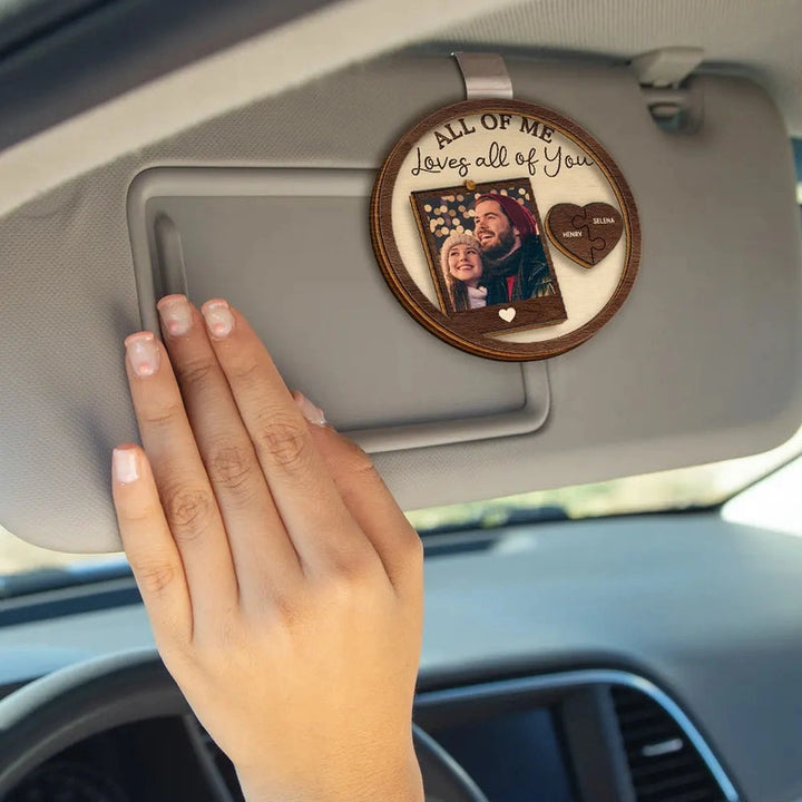 Clipe personalizado para viseira de carro para longas viagens – Presente fotográfico personalizado para manter seu amor sempre por perto.