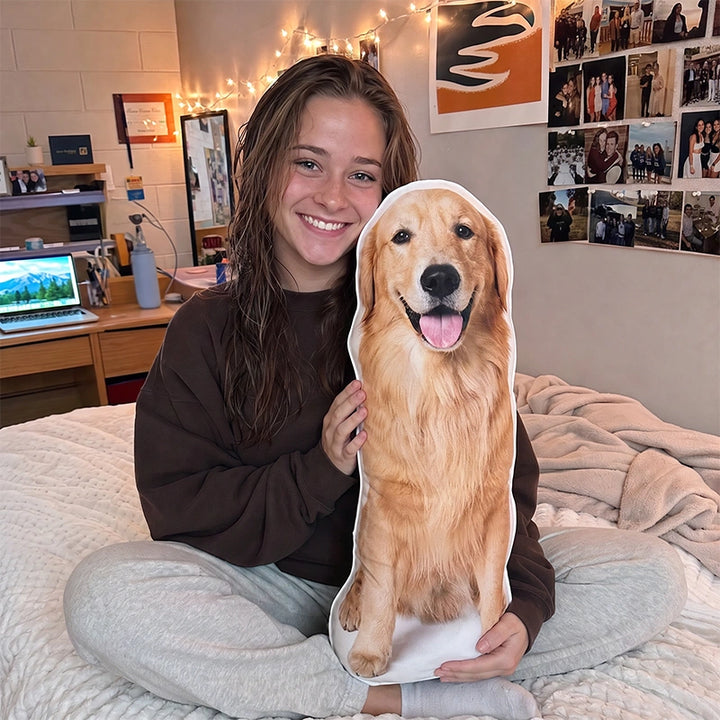 Custom Photo Pillow for College & Back to School – Personalized Shaped Hug Pillow
