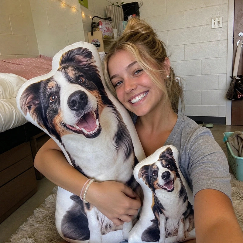 Custom Photo Pillow for College & Back to School – Personalized Shaped Hug Pillow