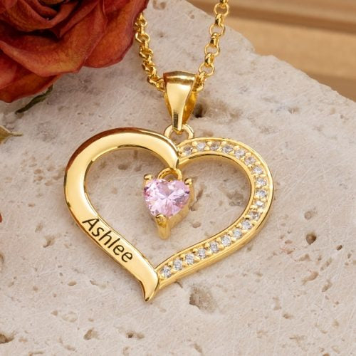 Personalized S925 Mother's Day Heart Necklace