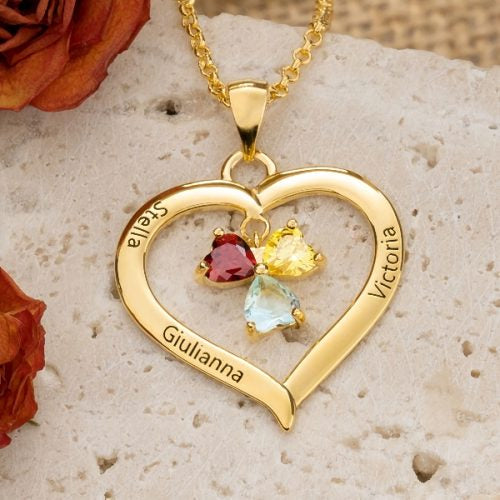 Personalized S925 Mother's Day Heart Necklace