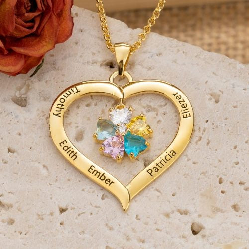 Personalized S925 Mother's Day Heart Necklace