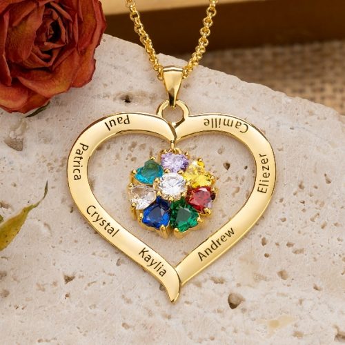 Personalized S925 Mother's Day Heart Necklace