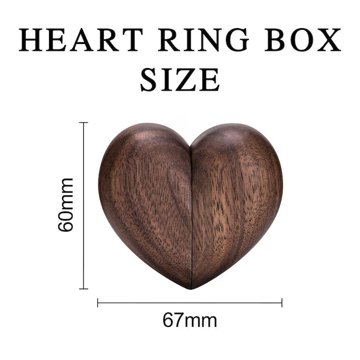 Personalized Wooden Ring Box & Gift Couples With Engraved Birth Flowers On The Back
