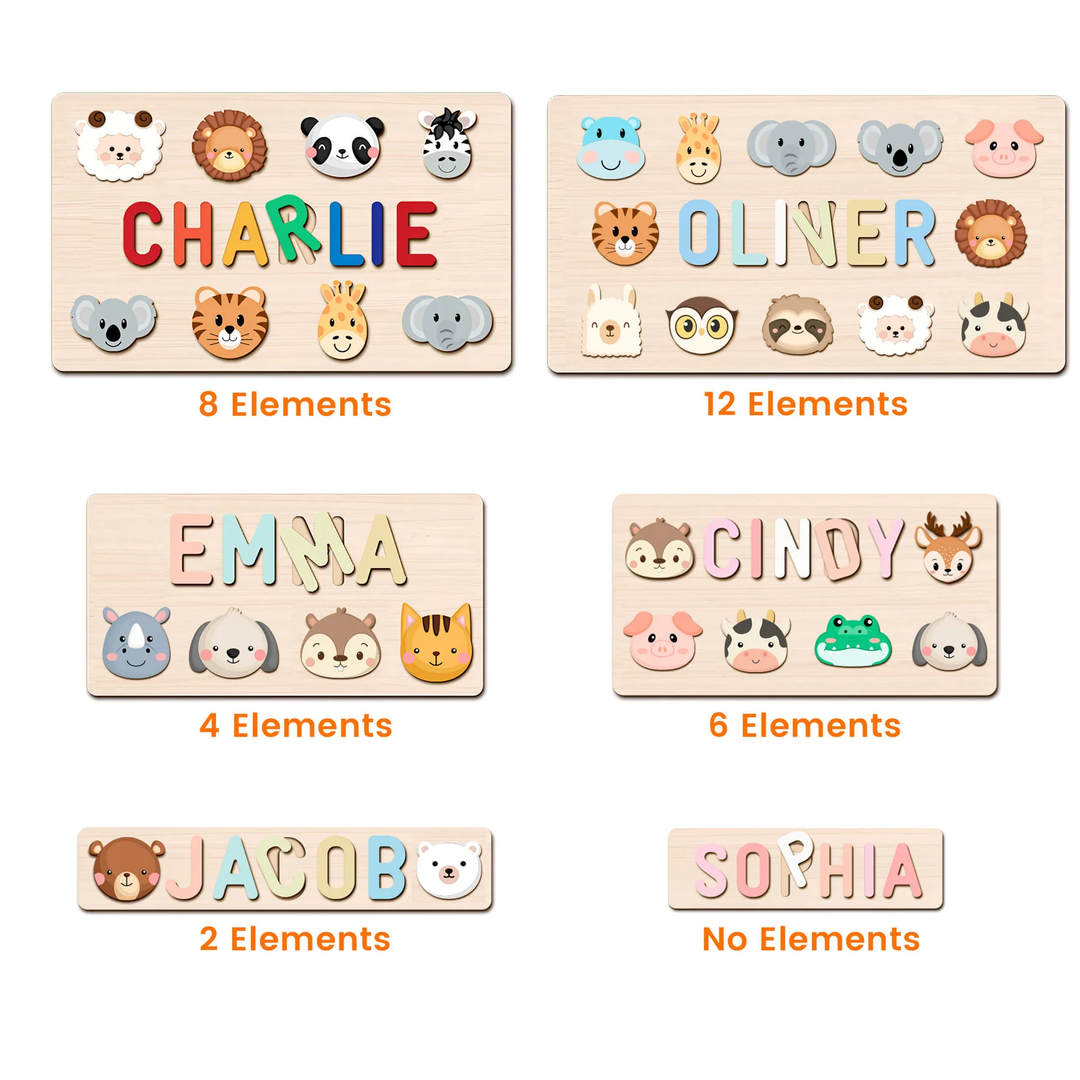 Custom Baby Name Puzzle – Personalized Wooden Name Puzzle Gift