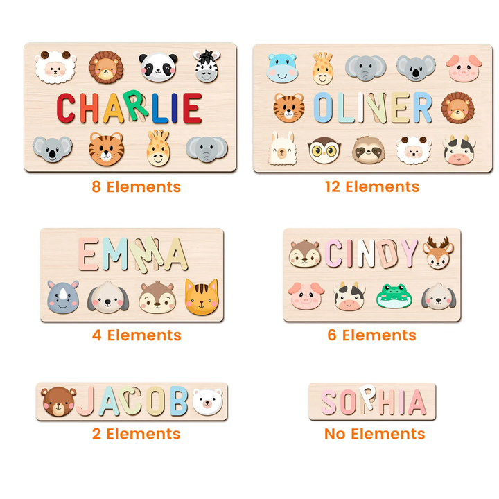 Custom Baby Name Puzzle – Personalized Wooden Name Puzzle Gift