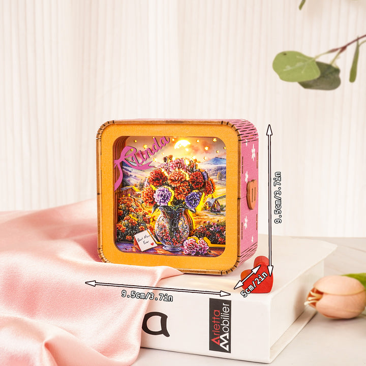Personalized Kit- 3D Wooden Puzzle Night Light “Words fail, love endures”