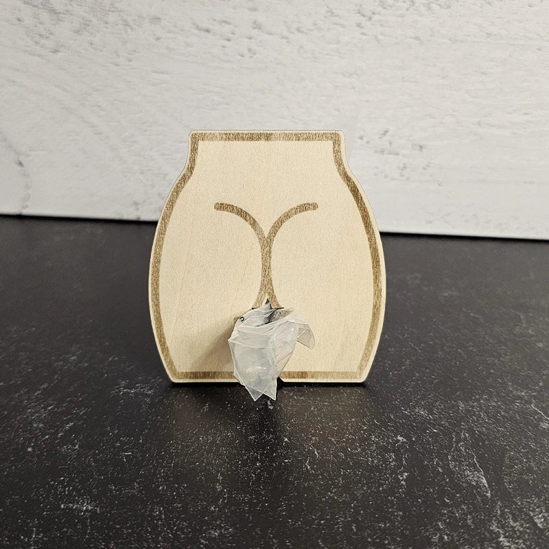 Funny Wooden Bread Bag Ties – Booty Cat & Dog Reusable Snack Clips, Laser Cut Kitchen Gift