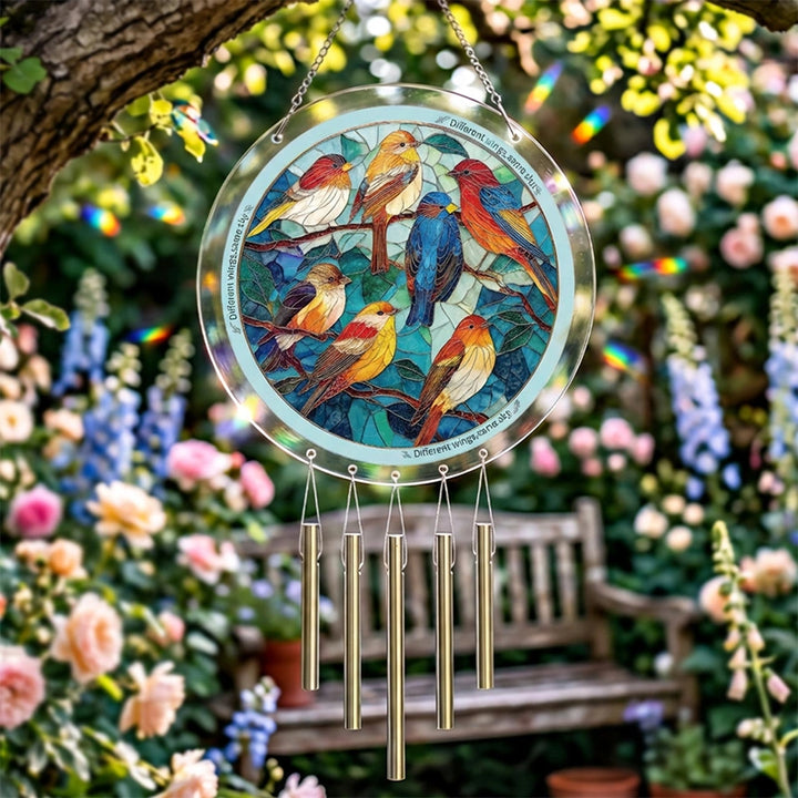 Glowing Feather Haven Acrylic Suncatcher – Radiant Feather Light Window Hanging Decor