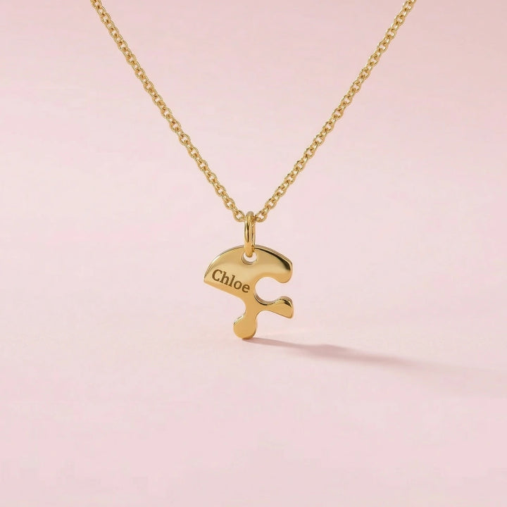 Heart Puzzle Name Necklace with Birthstones (2–5 Names) – Personalized Family & Best Friends Jewelry Set