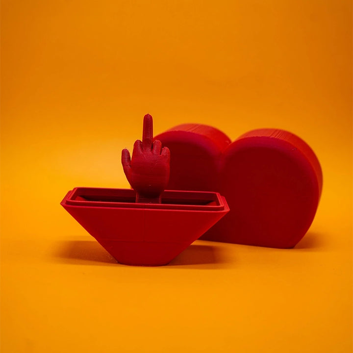 Heart With Middle Finger Gag Gift – Funny Valentine’s Day Prank Surprise for Him or Her | 3D Printed Cheeky Heart Gift