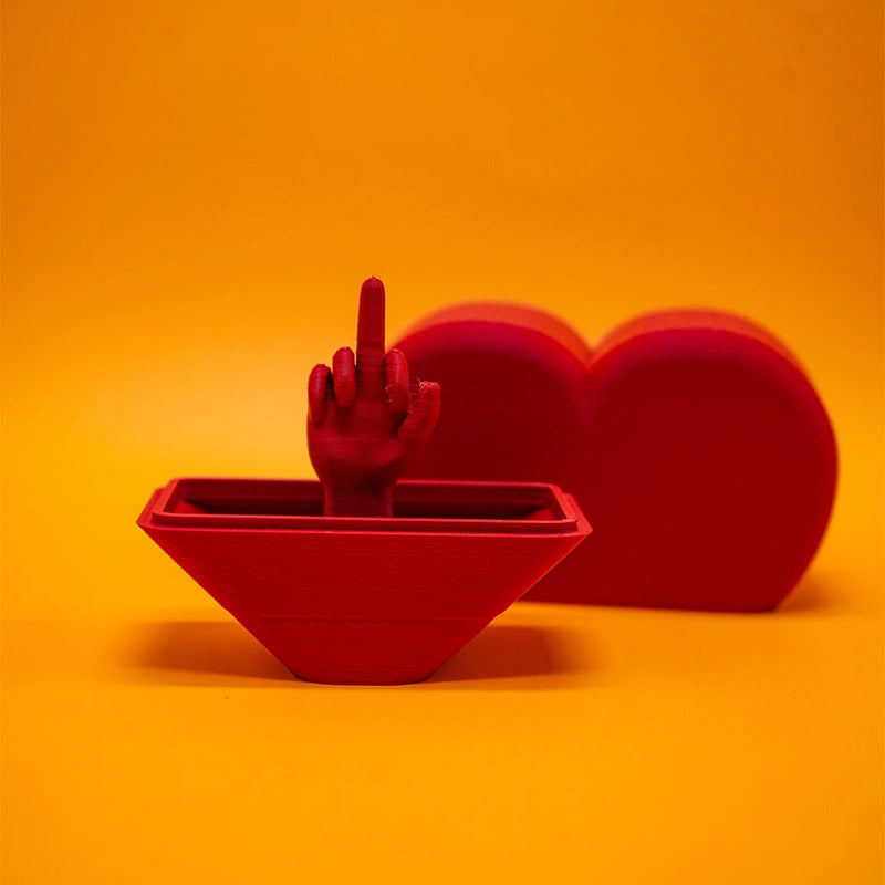 Heart With Middle Finger Gag Gift – Funny Valentine’s Day Prank Surprise for Him or Her | 3D Printed Cheeky Heart Gift