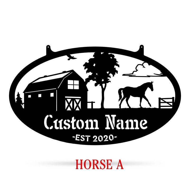 Personalized Farm Entrance Sign – Custom Metal Outdoor Ranch Plaque