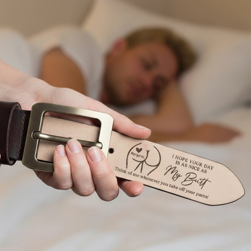 Funny Personalized Engraved Leather Belt