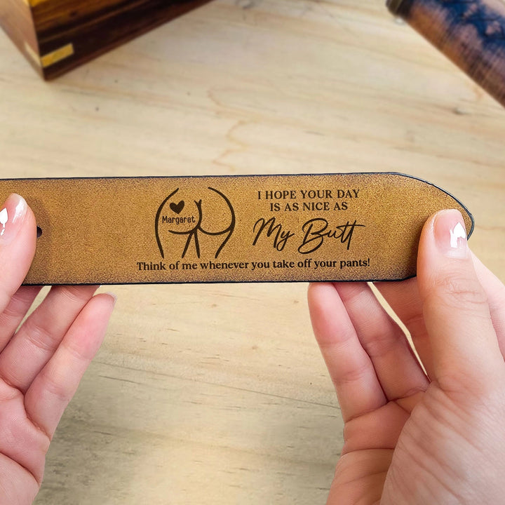 Funny Personalized Engraved Leather Belt